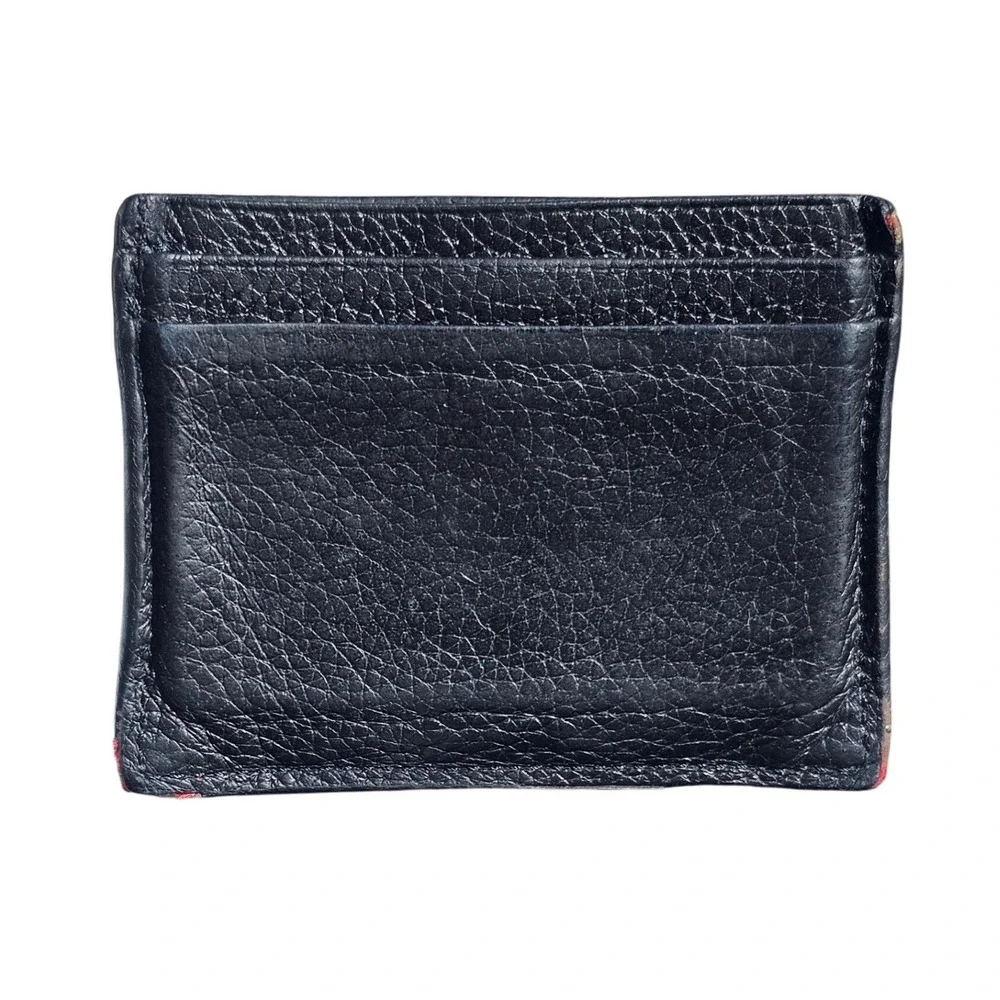 Christian Louboutin Red & Black Leather Card Holder